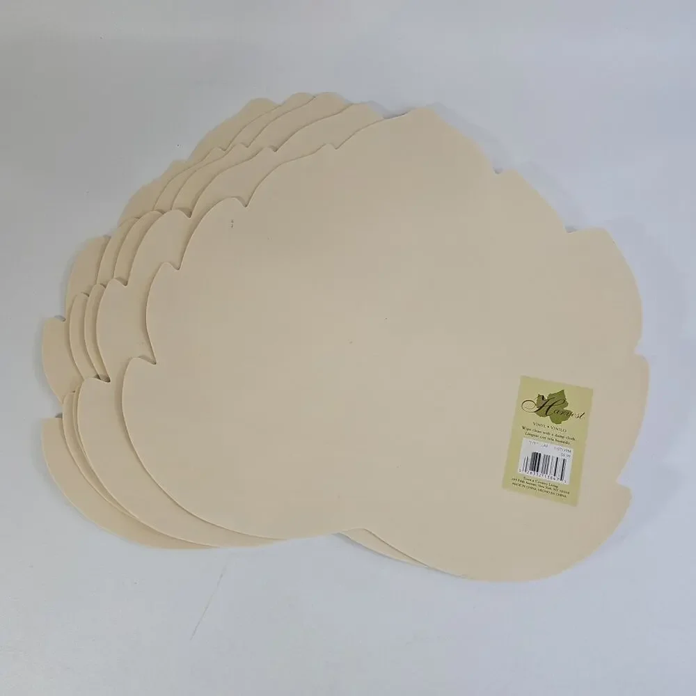 Autumn Fest Vinyl Placemat Leaf Shape Lot Of 6 Autumn Fest Sparkles‎ Glitter